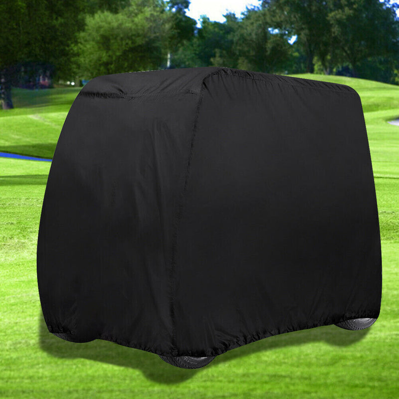 DURAFORCE Black Waterproof Golf Cart Storage Cover 4 Passenger for EZGO Club Car Yamaha
