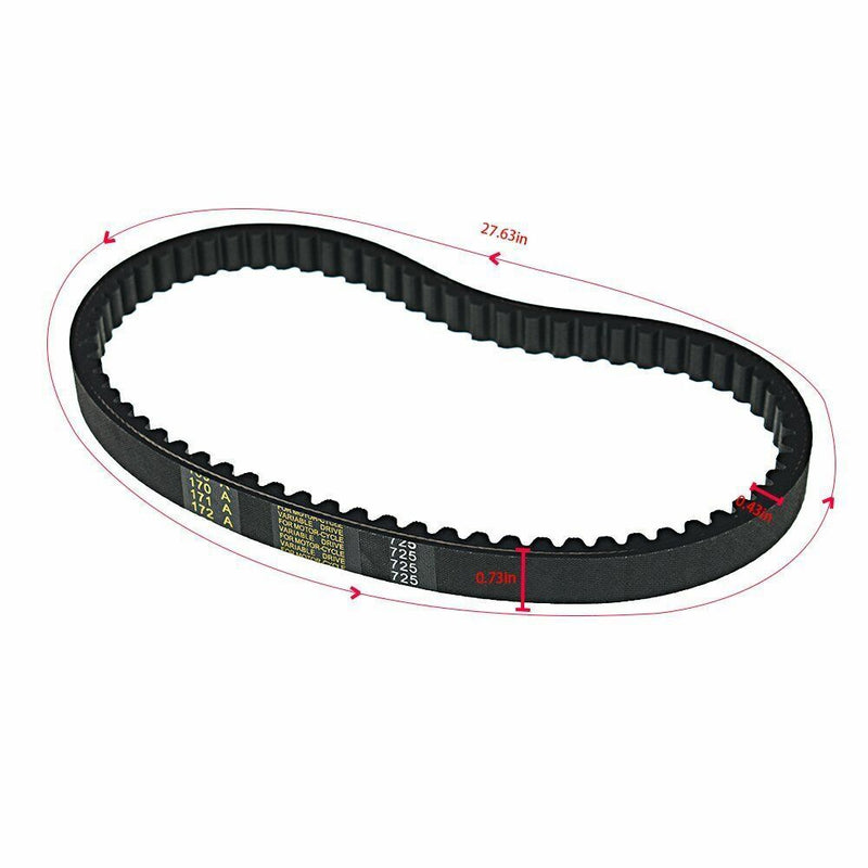DURAFORCE 3X Go Kart Drive 725 Belt For 30 Series Torque Converter Clutch Set Assymetrical