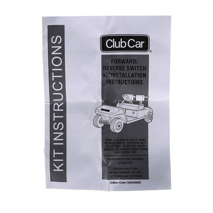 DURAFORCE Golf Cart Forward and Reverse Switch Assembly 1996+ For Club Car DS 48V Series