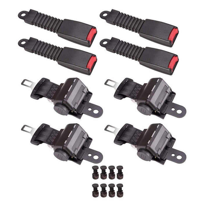 DURAFORCE 42' 4 Sets Golf Cart Seat Belts For EZGO/Yamaha/Club Car front or rear Universal