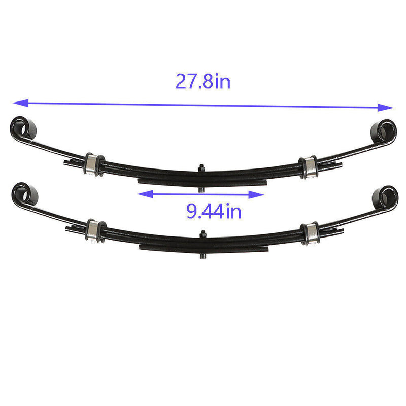 DURAFORCE For E-Z-GO TXT 1996-2013 Golf Cart 2PCS 3-Leaf Heavy Duty Rear Leaf Springs