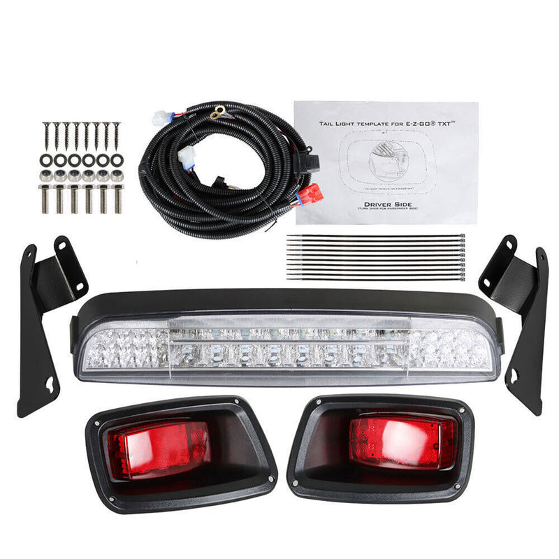 DURAFORCE Golf Cart LED Light Bar Kit With LED Taillights For 1996-2013 E-Z-GO TXT