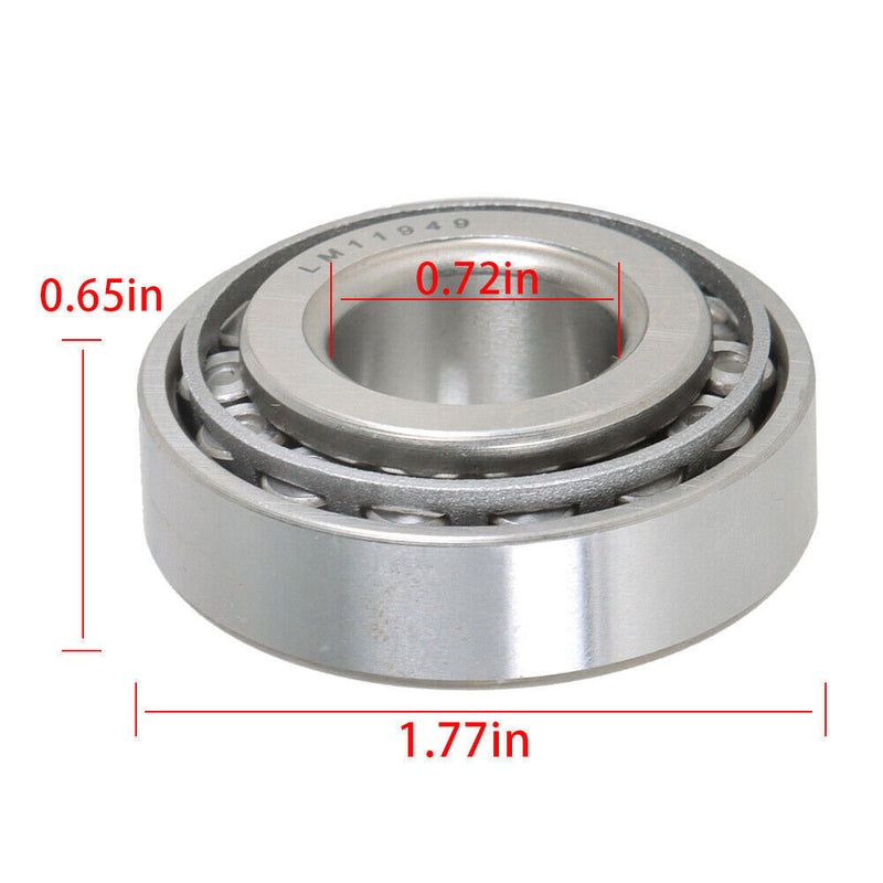 DURAFORCE 2 × Front Wheel Bearings+Seal Kit For Club Car DS Golf Cart Gas&Elec 1982-2002