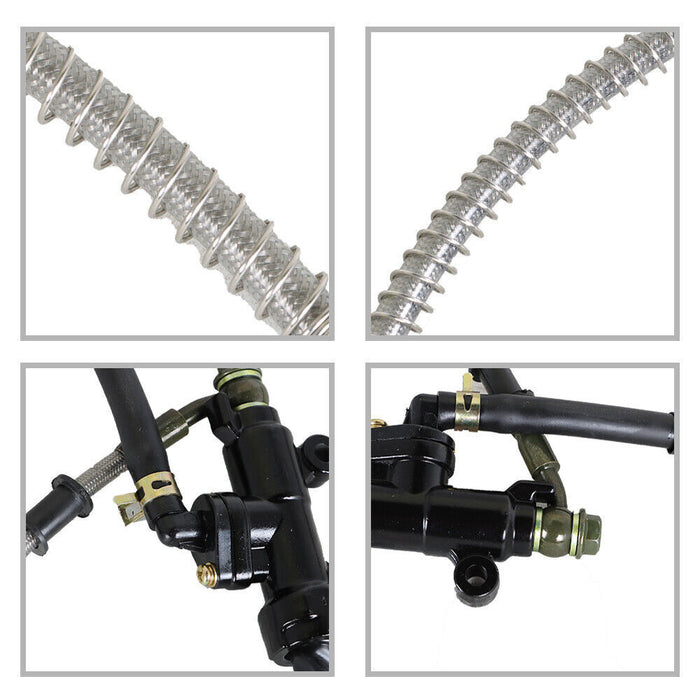 DURAFORCE For Go Kart Golf Cart Caliper Master Cylinder Rear Hydraulic Brake Assembly