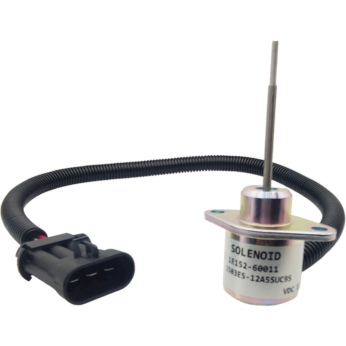 DURAFORCE 12V Shutdown Solenoid for Kubota Yanmar 1E152-60011 V2203 1503ES-12A5SUC9S