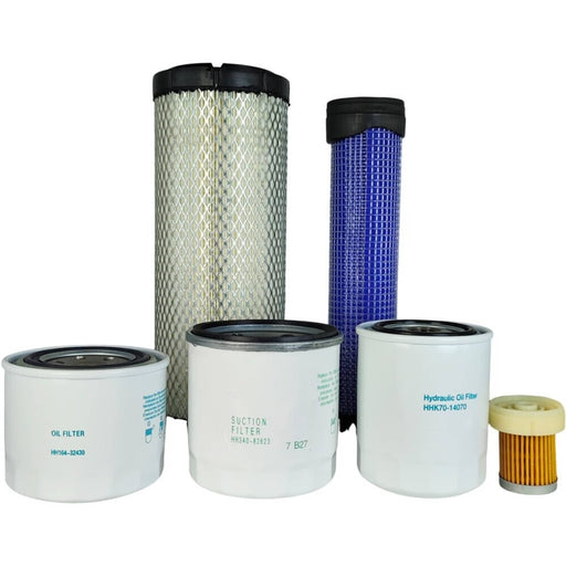 DURAFORCE Complete Filter Service Kit for Kubota L2501 HST Oil Fuel Hydraulic Air Filter