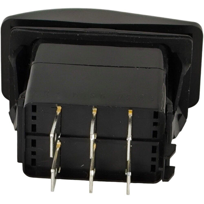 DURAFORCE 6 Pin ON-Off-ON Rocker Switch VLD2S00B-AZC00-000 DPDT 20A 12V DC