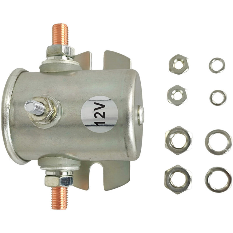 DURAFORCE 12V 3-Terminal 80A Solenoid Continuous Duty Switch 24106BX Fit for Cole Hersee