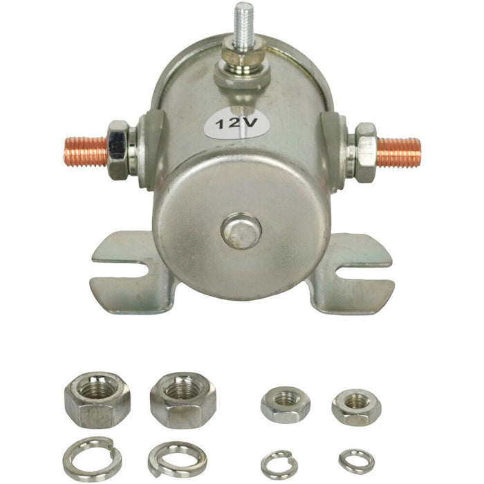 DURAFORCE 12V 200A 3-Terminal Heavy Duty Starter Solenoid Fit for Winch Marine 1114240