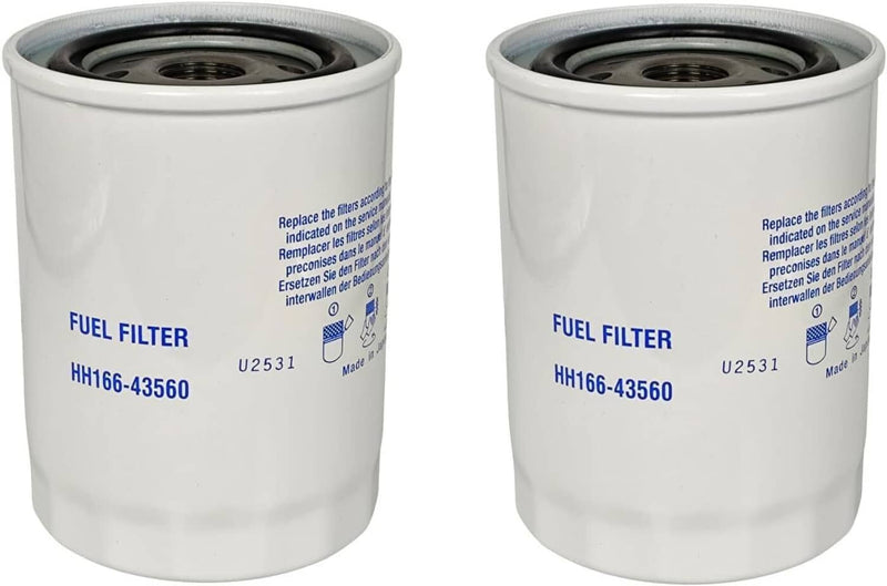 DURAFORCE 2X Fuel Filter 16631-43560 HH166-43560 Fits for Kubota KX080-3T SVL75 SVL75-2C