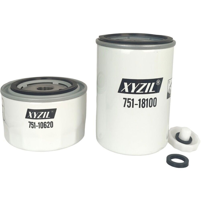 DURAFORCE Fuel Filter Oil Filter Kit 751-10620 751-18100 Fit for Onan LPW Alpha LPWT LPWS