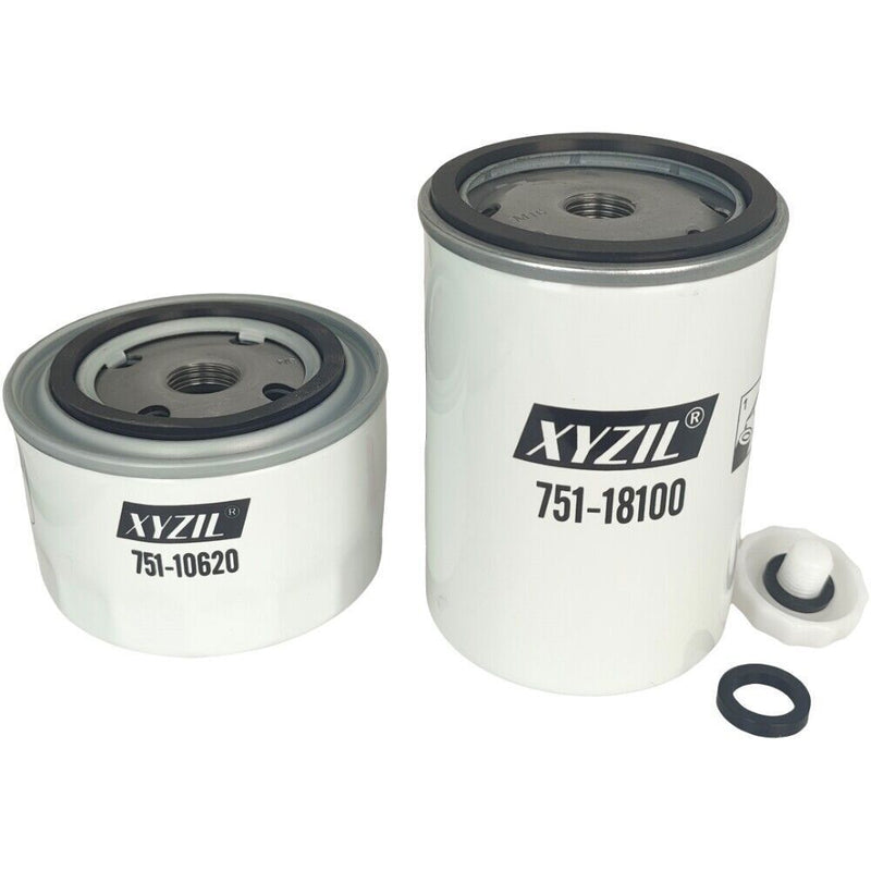 DURAFORCE Fuel Filter Oil Filter Kit 751-10620 751-18100 Fit for Onan LPW Alpha LPWT LPWS