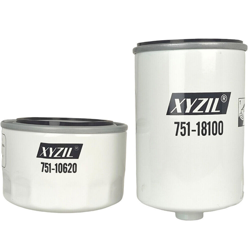 DURAFORCE Fuel Filter Oil Filter Kit 751-10620 751-18100 Fit for Onan LPW Alpha LPWT LPWS