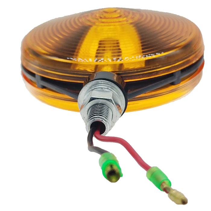 DURAFORCE 2 PCS Amber Round Side Marker Light Lamp Dual Face Turn Signal for Tractor