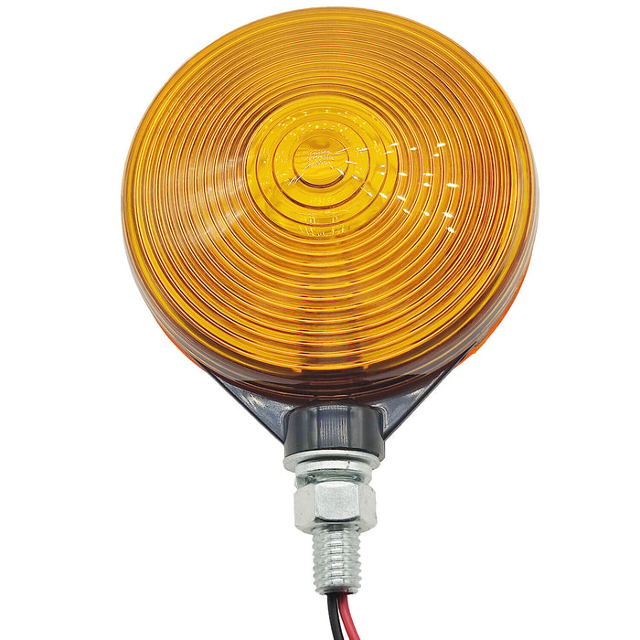 DURAFORCE 2 PCS Amber Round Side Marker Light Lamp Dual Face Turn Signal for Tractor
