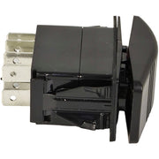 DURAFORCE Contura Rocker Switch 12981 Cover with Red Bar Lenses DPDT Black Illuminated