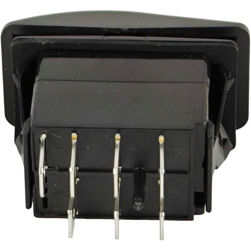 DURAFORCE Contura Rocker Switch 12981 Cover with Red Bar Lenses DPDT Black Illuminated