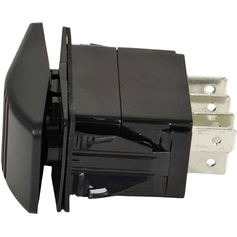 DURAFORCE Contura Rocker Switch 12981 Cover with Red Bar Lenses DPDT Black Illuminated