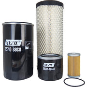 DURAFORCE Air Fuel Oil Hydraulic Filter Set Replace 46489 33507 SL10113 P822768 P502161