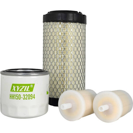 DURAFORCE Engine Oil Fuel Air Filter Kit Fit for Kubota ZD28 BX2200 BX2660 Tractor