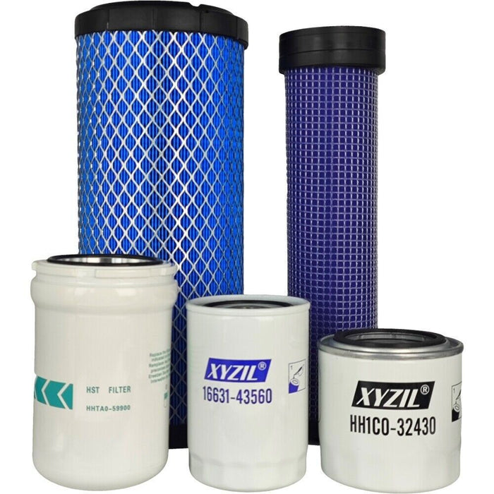 DURAFORCE Maintenance Filter Kit for Kubota SVL75 SVL75-2 HST (SN 26157 & Below) Loader