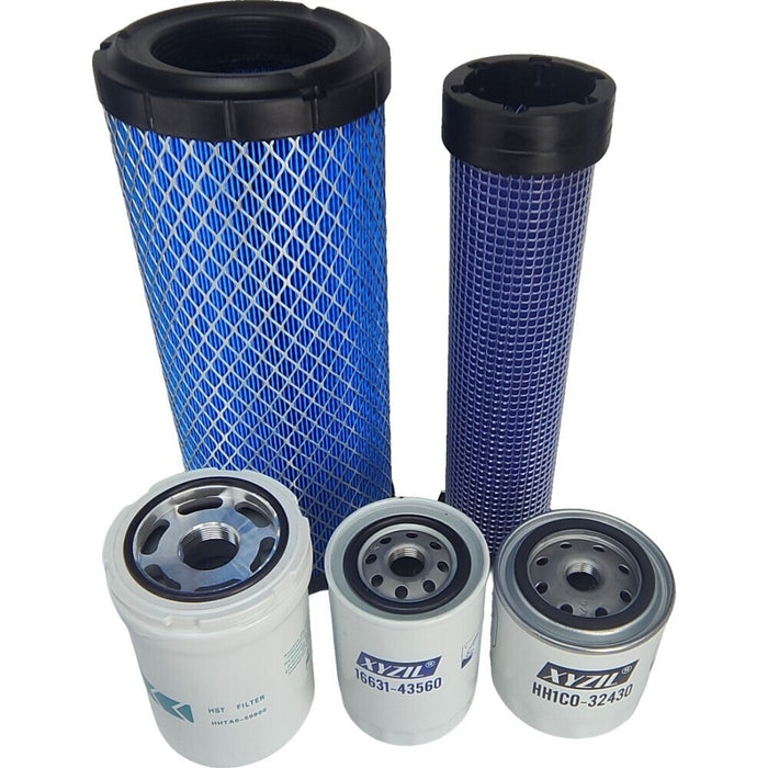 DURAFORCE Maintenance Filter Kit for Kubota SVL75 SVL75-2 HST (SN 26157 & Below) Loader
