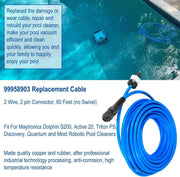 DURAFORCE 60ft 99958903-DIY Cable 2 Wire for Dolphin Maytronics Pool Cleaner S200 Active20