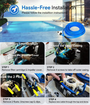 DURAFORCE 60ft 99958903-DIY Cable 2 Wire for Dolphin Maytronics Pool Cleaner S200 Active20