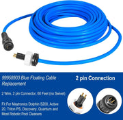 DURAFORCE 60ft 99958903-DIY Cable 2 Wire for Dolphin Maytronics Pool Cleaner S200 Active20