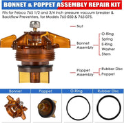 DURAFORCE 905-211 1/2"-3/4" Bonnet & Poppet Assembly Repair Kit for Febco PVB FRK 765-BP