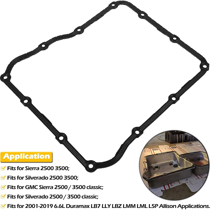 DURAFORCE 29549684 Allison Transmission Pan Gasket Filter Fluid For 2001-2019 Duramax 6.6L