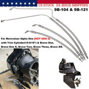 DURAFORCE 9B-104A Trim Tilt Hydraulic Ram Cylinder Hose Kit Fits Mercruiser Alpha One