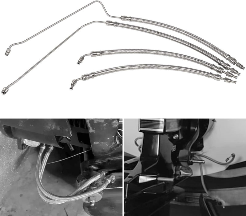 DURAFORCE 9B-104A Trim Tilt Hydraulic Ram Cylinder Hose Kit Fits Mercruiser Alpha One