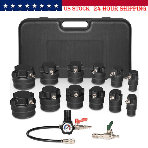 DURAFORCE 69910 14 Piece Turbo Air System Test Kit w/ Smoke Adapter 6 Pair Stepped Adapter