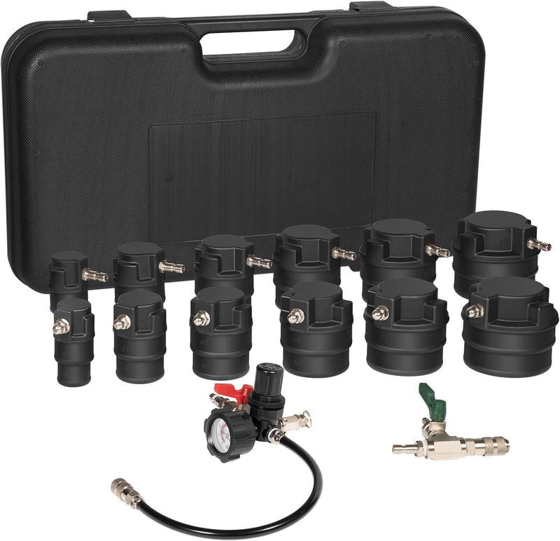 DURAFORCE 69910 14 Piece Turbo Air System Test Kit w/ Smoke Adapter 6 Pair Stepped Adapter