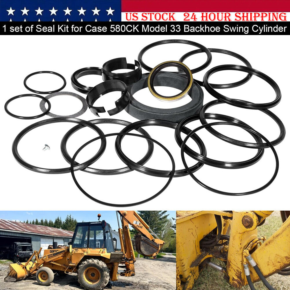 Seal Kit For Case 580CK Model 33 Loader Bucket Tilt W/Snap In OR Press In Wiper - Foto 6