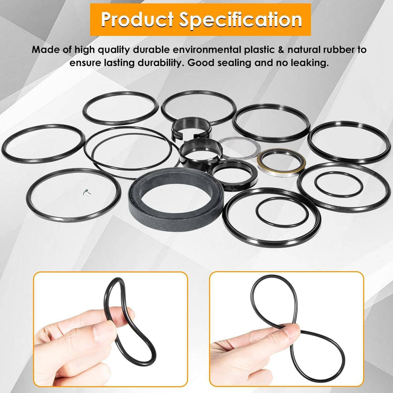 DURAFORCE Seal Kit for Case 580CK Model 33 Loader Bucket Tilt w/Snap in OR Press in wiper