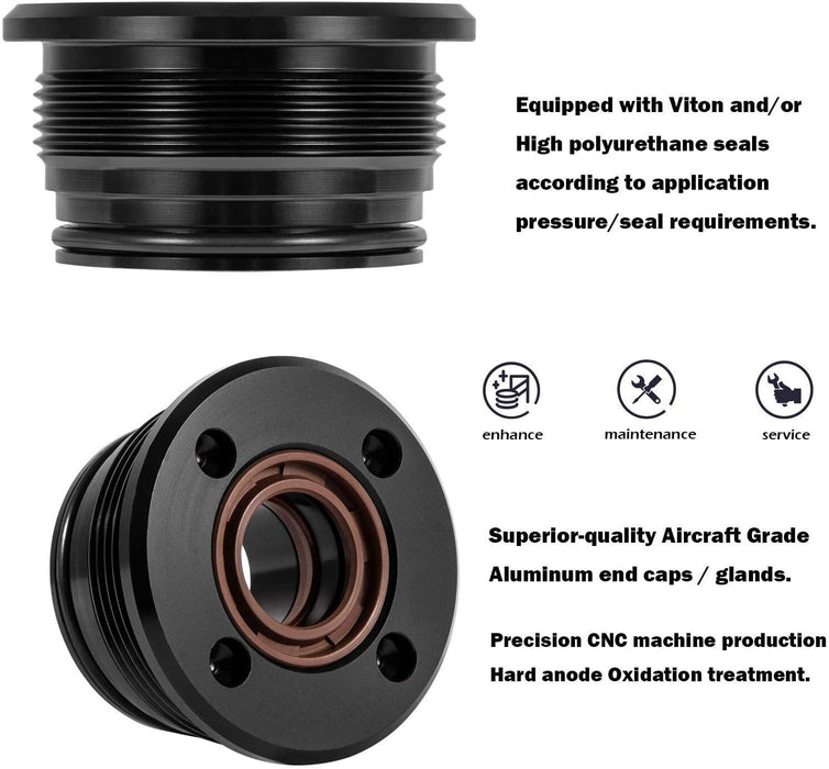 DURAFORCE 2Pcs Trim Tilt Cylinder RAM End Cap Rebuild/Repair Kit for Volvo Penta 290 DP SP