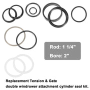 DURAFORCE AE43288 Hydraulic Gate Cylinder Seal Kit for John Deere 430 530 Round Baler