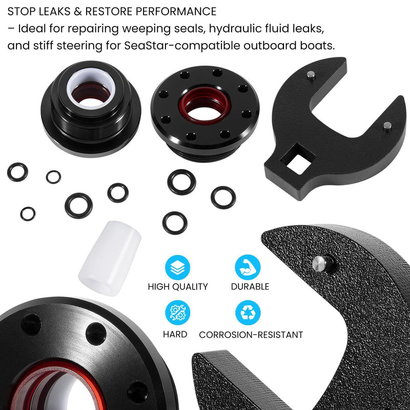 DURAFORCE HS5157/HS5167 Hydraulic Steering Cylinder Seal Kit with Pin Wrench for Seastar