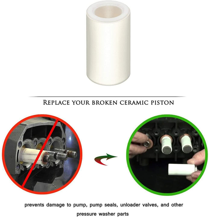 DURAFORCE 1PCS General Pump Piston Replace Ceramic 15mm 51040009 for TP Pumps (15x25x9 mm)