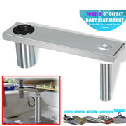 DURAFORCE 7062-3 6" Swivel Offset Marine Boat Seat Mount, Zinc-Plated Steel, 360° Rotation