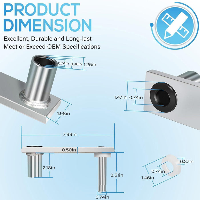 DURAFORCE 7062-3 6" Swivel Offset Marine Boat Seat Mount, Zinc-Plated Steel, 360° Rotation