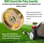 DURAFORCE 88663 Finish Mower Idler Pulley for Bush Hog 5-3/4" Diameter & Zero Turn Mowers