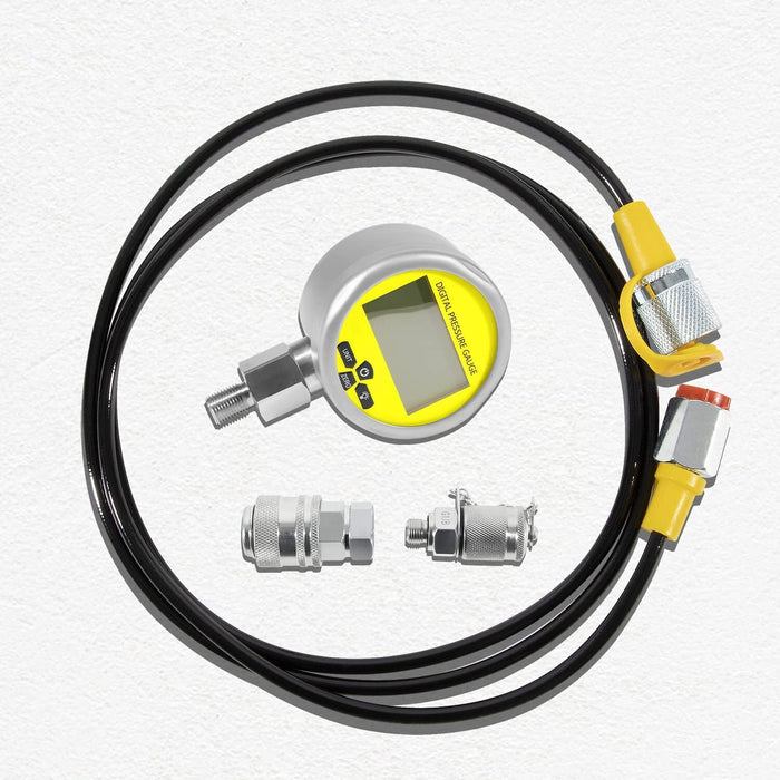 DURAFORCE 10000PSI Digital Hydraulic Pressure Gauge Test Coupling Kit 1/4 NPT 700BAR/70Mpa