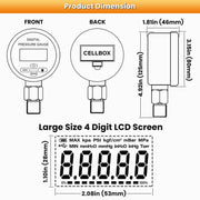 DURAFORCE 10000PSI Digital Hydraulic Pressure Gauge Test Coupling Kit 1/4 NPT 700BAR/70Mpa