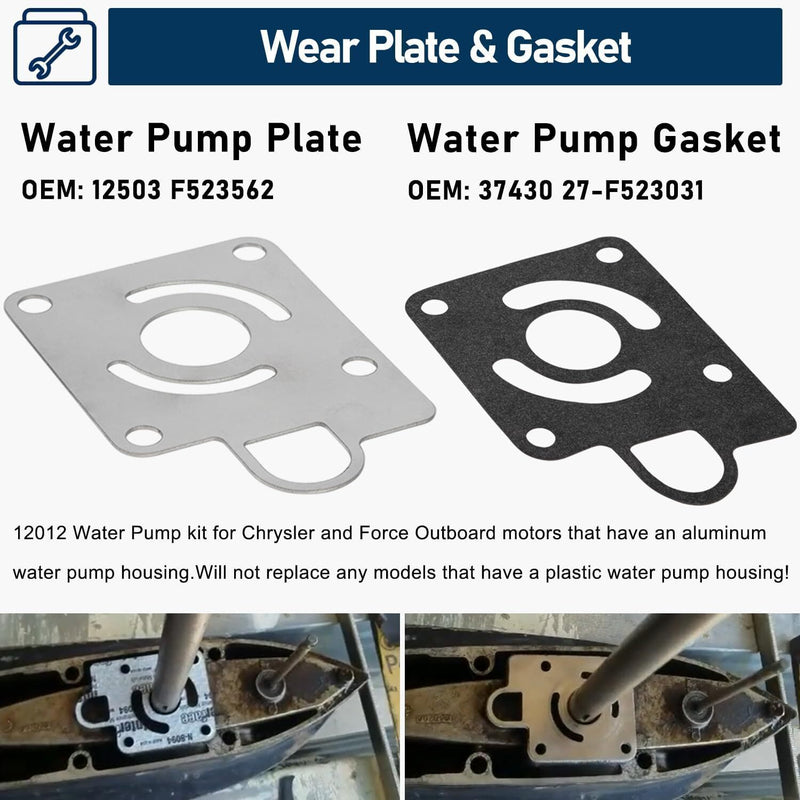 DURAFORCE Water Pump Impeller Kit for Chrysler Force 75 85 90 100 105 115 125 140hp FK1069