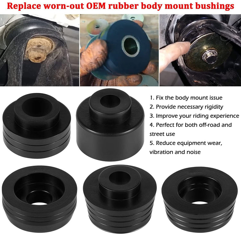 DURAFORCE 7-132-BL Body Mount Bushing Kit for 1978-1988 Regal Malibu Grand Prix Cutlass