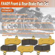 DURAFORCE FA409 Front & Rear Brake Pads for 2008-2018 Harley Davidson FLHX Street Glide