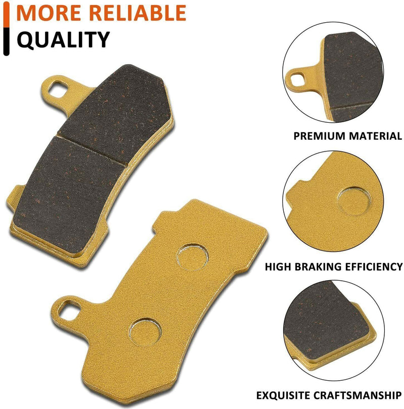 DURAFORCE FA409 Front & Rear Brake Pads for 2008-2018 Harley Davidson FLHX Street Glide